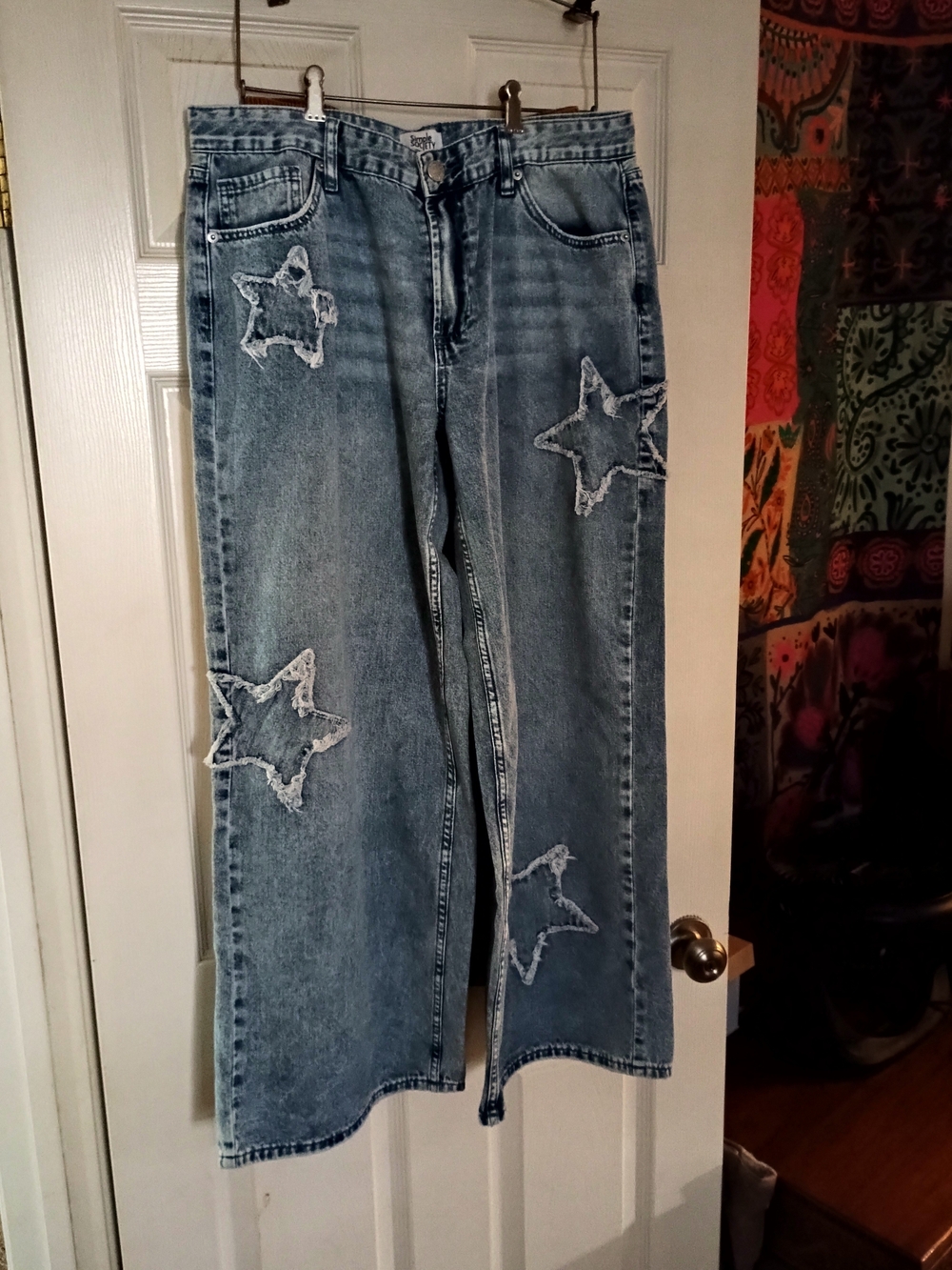 Women's Blue Star-Appliqué Jeans